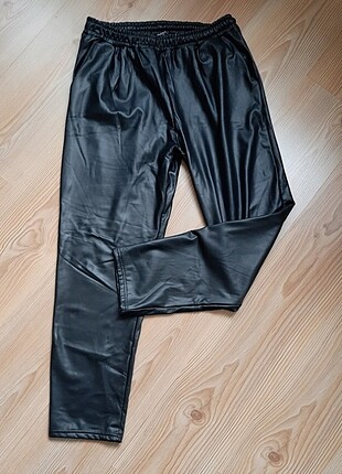 Siyah Suni Deri Pantolon XL