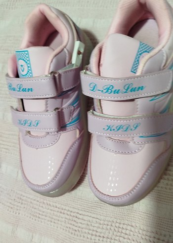 Kız Çocuk Pembe Cırt Cırtlı paten Sneakers