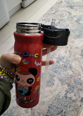 Çocuklar için renkli termal su matarası - Görsel 4