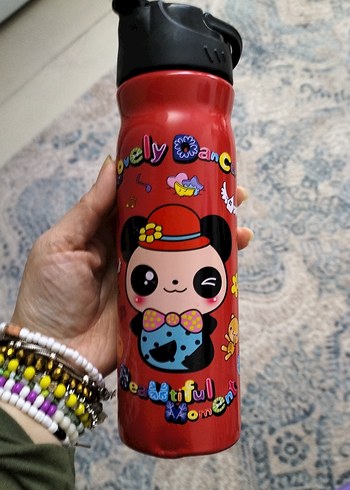 Çocuklar için renkli termal su matarası - Görsel 2