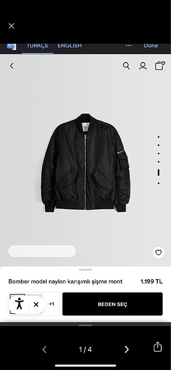 bershka bomber ceket