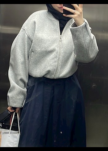 Zara Belden Ayarlamalı Gri Ceket - Görsel 2