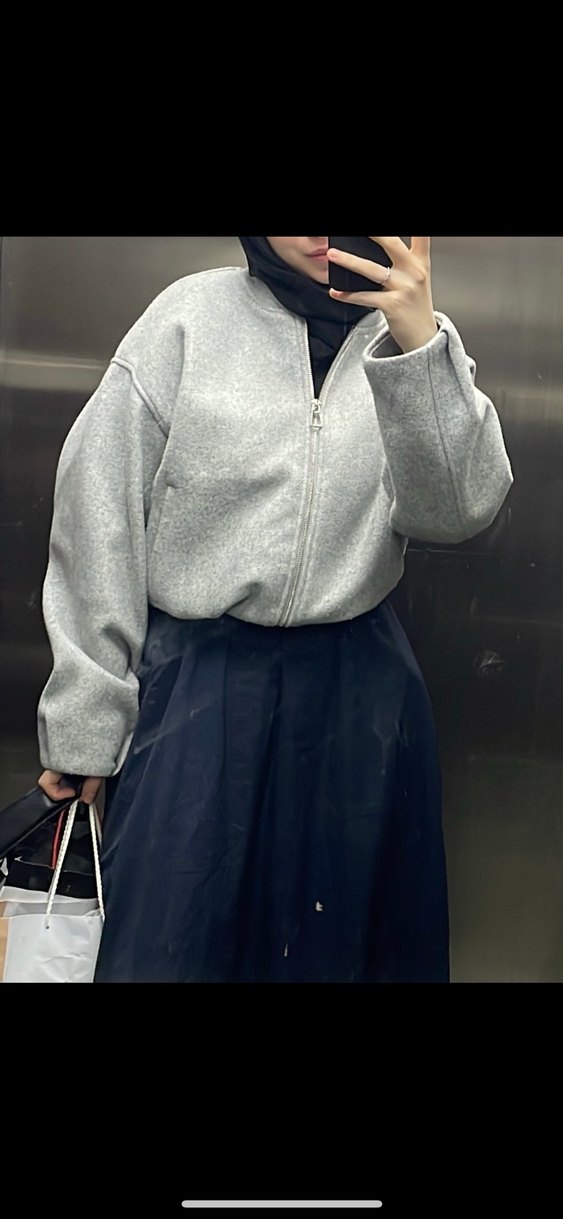 Zara Belden Ayarlamalı Gri Ceket - Görsel 2