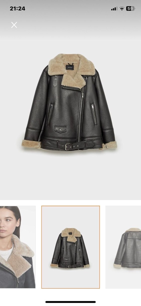 Kürklü Biker Deri Kadın Ceket - Görsel 3