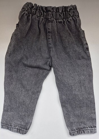 LC Waikiki Gri Düğmeli Kız Denim Pantolon - Görsel 2