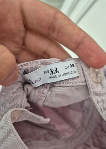 Kız Çocuk Pembe Keten Fırfırlı Askılı Tulum - Görsel 3