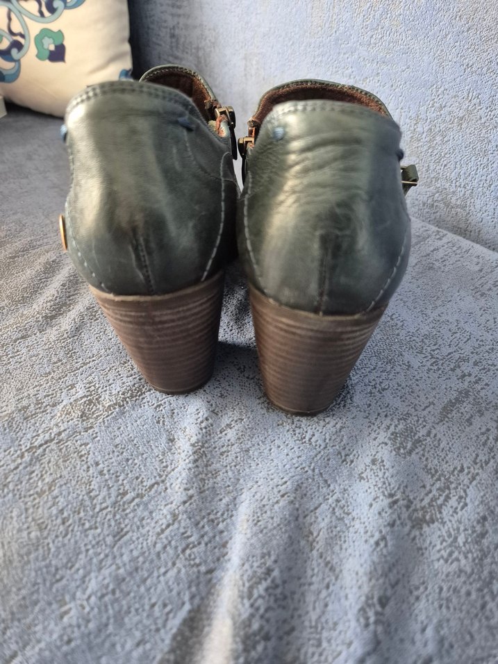 Mammamia Gri Deri Kadın Topuklu Bot - Görsel 3