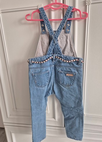 Zara Kız Çocuk Mavi Denim Tulum - Görsel 2