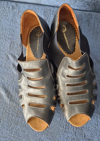 Gri Kadın Dolgu Topuklu Sandalet - Görsel 2