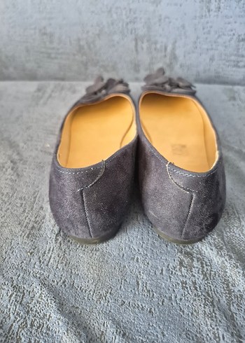 MissF Siyah Çiçek Detaylı Kadın Düz Ayakkabı - Görsel 3