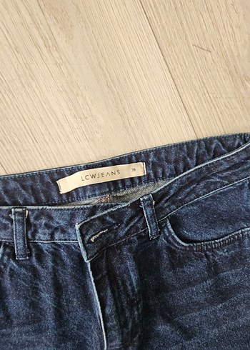 Kadın Lacivert Bol Kesim Midi Kot Pantolon - Görsel 2