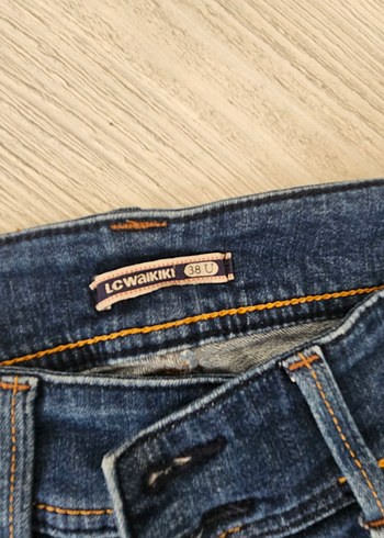 Kadın Lacivert Bol Kesim Midi Kot Pantolon - Görsel 4