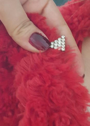 Kız Çocuk Kırmızı Uzun Kollu Kürklü bolero - Görsel 6