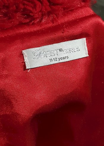 Kız Çocuk Kırmızı Uzun Kollu Kürklü bolero - Görsel 7