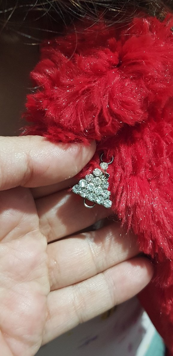 Kız Çocuk Kırmızı Uzun Kollu Kürklü bolero - Görsel 5