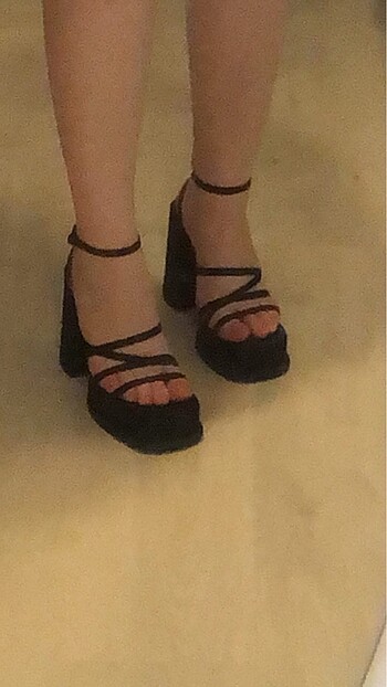 39 Beden hm platform topuk sandalet