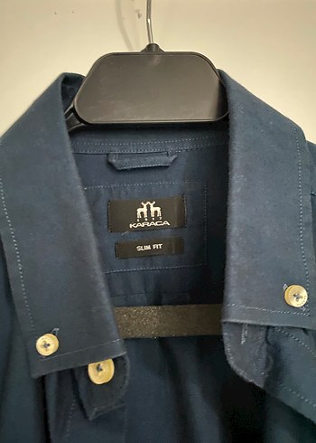 Erkek Lacivert Keten Uzun Kollu Gömlek - Görsel 3