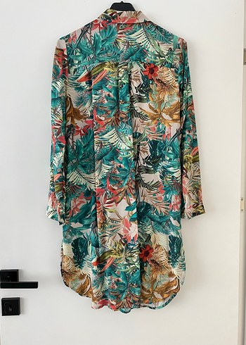 Renkli Desenli Uzun Kollu Bohem Gömlek - Görsel 5