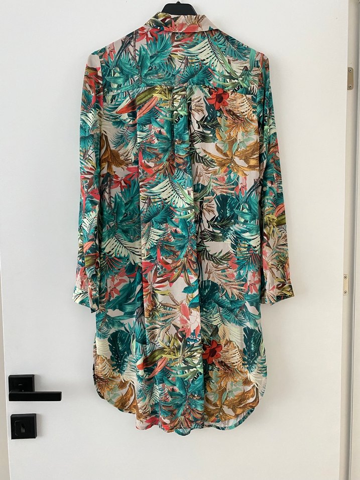 Renkli Desenli Uzun Kollu Bohem Gömlek - Görsel 5