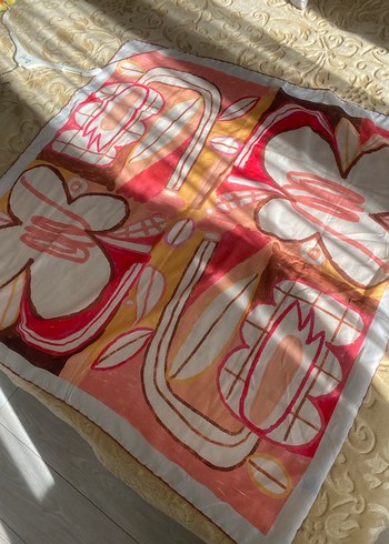 Renkli Bohem yazma Eşarp - Görsel 2