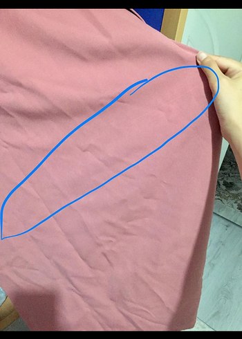 Pembe Uzun Kollu Kemerli Uzun Elbise - Görsel 4