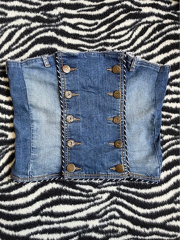 bershka denim kot bustiyer