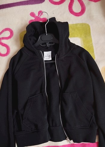 Pull&Bear kapüşonlu crop fermuarlı sweatshirt