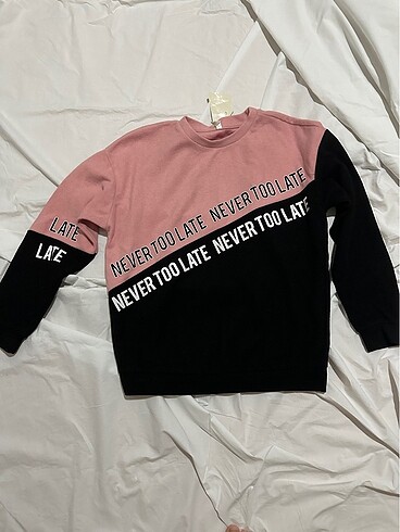 Defacto Defacto pembe siyah kazak xs etiketli