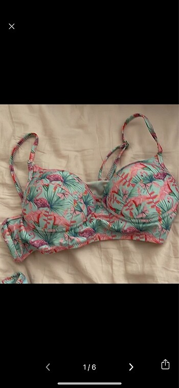 38 Beden turkuaz Renk T boz bikini takımı