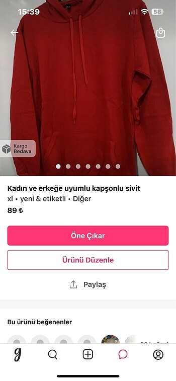 l Beden Kadın sivit iki adet