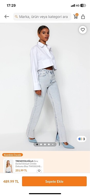 TRENDYOLMİLLA FLARE JEANS