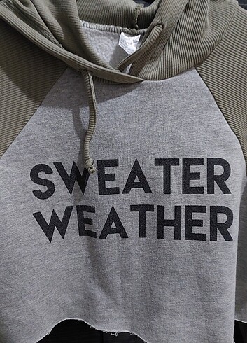 s Beden Kapişonlu sweat crop