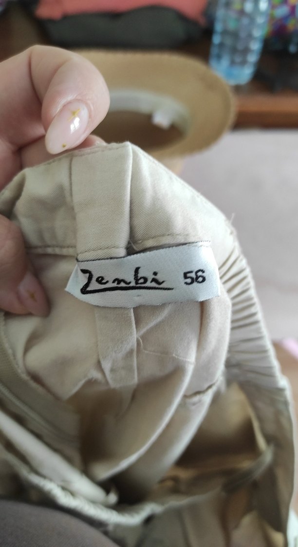 Bej Midi Hamile Etek - Görsel 4