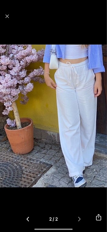 Stradivarius Stradivarius beyaz pantolon