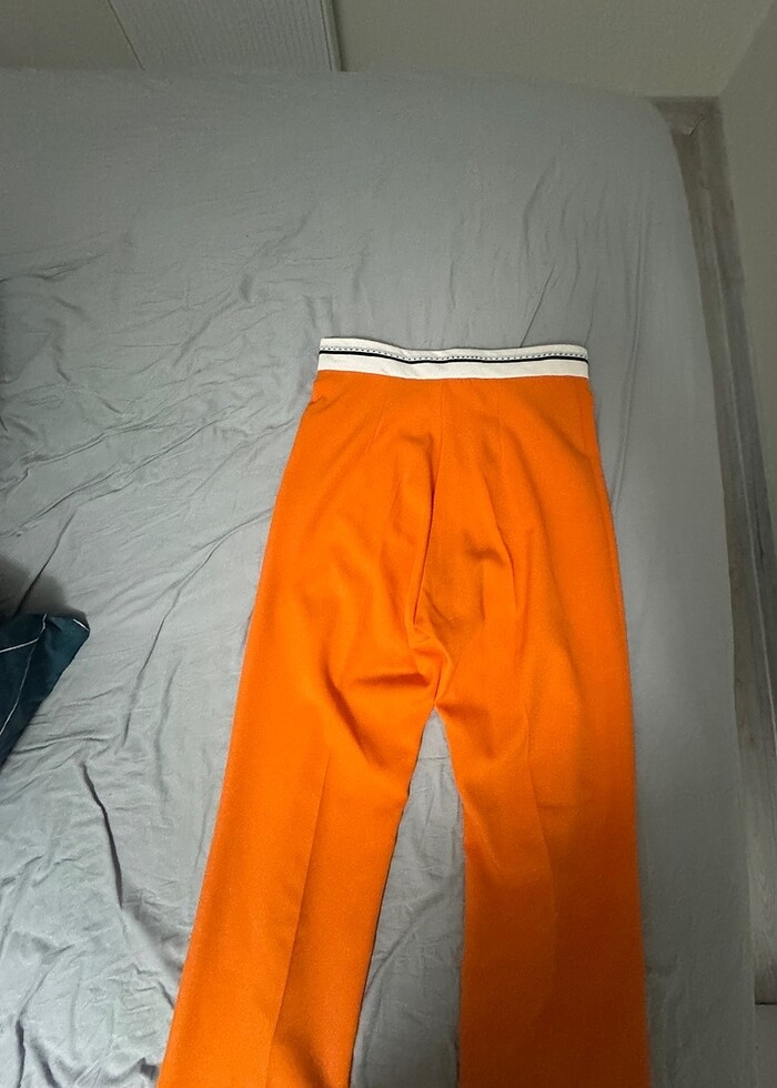 Kumaş Turuncu Pantolon - Görsel 4