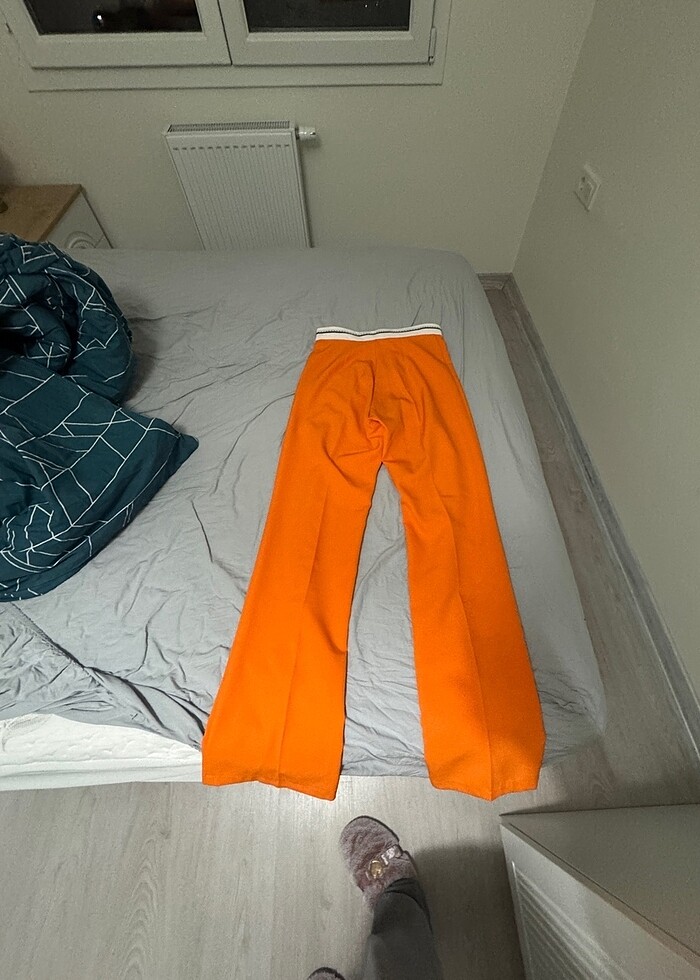 Kumaş Turuncu Pantolon - Görsel 5