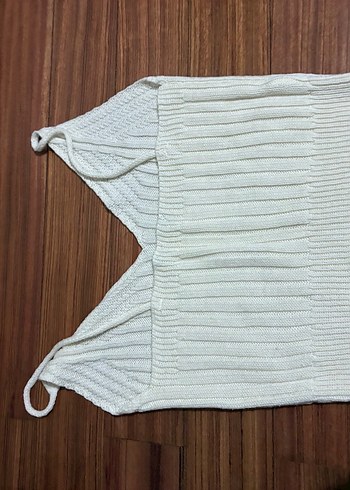 Kadın Bohem Kolsuz Triko crop - Görsel 2