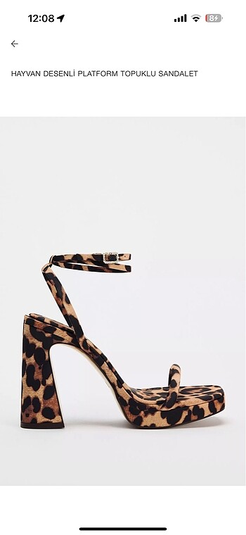 Zara leopar platform ayakkabı