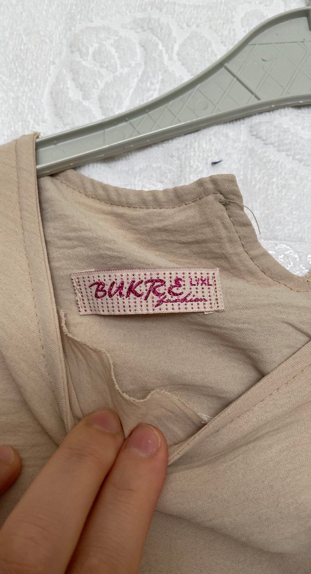 Bej Pilili Midi Kadın Tunik - Görsel 2