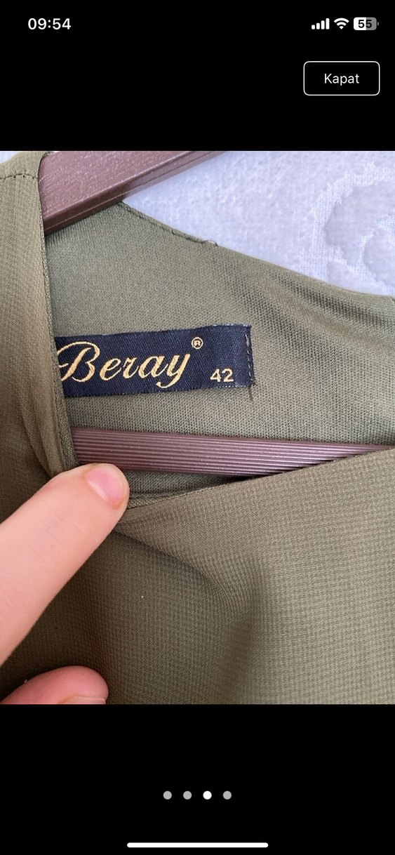 Kadın Haki Uzun Bohem Elbise - Görsel 3