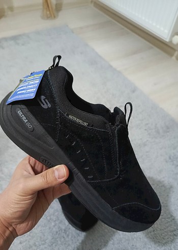 Erkek Siyah Spor Ayakkabı Velcro Kayışlı