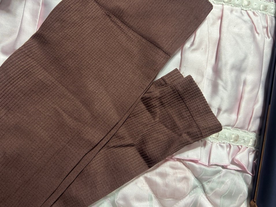 Kahverengi Fitilli Kadın Tayt - Görsel 2