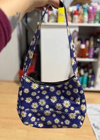 Mavi Baskılı Kadın Omuz Çantası - Görsel 2