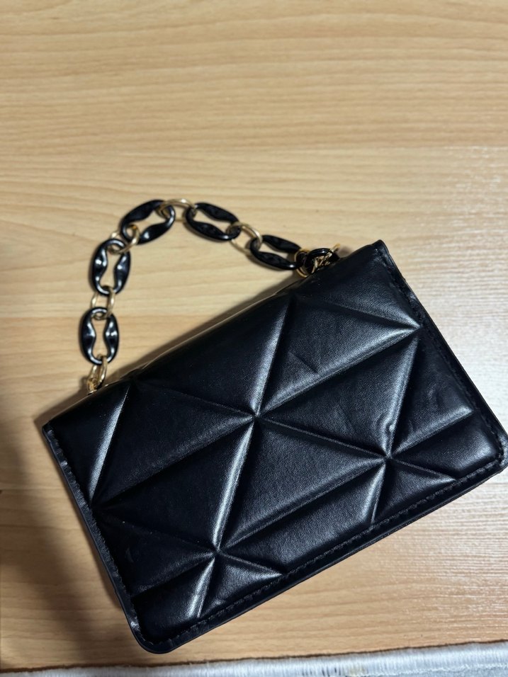 Zincir Detaylı  Siyah Kadın Çanta - Görsel 2