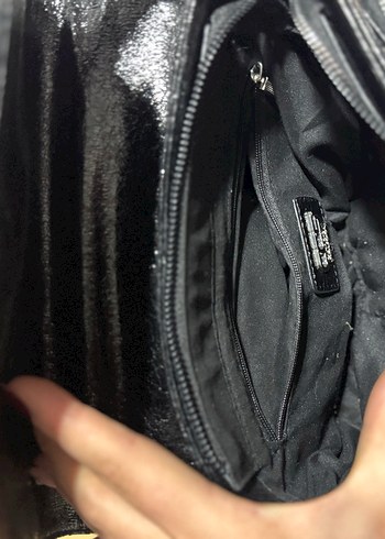 Kilitli Siyah Yılan Desenli Deri Çanta - Görsel 6