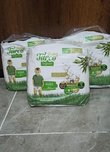 Baby turco 6 numara 20 li 3 paket külot bez