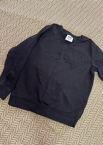 U.S. Polo Assn. Erkek Çocuk Siyah Sweatshirt