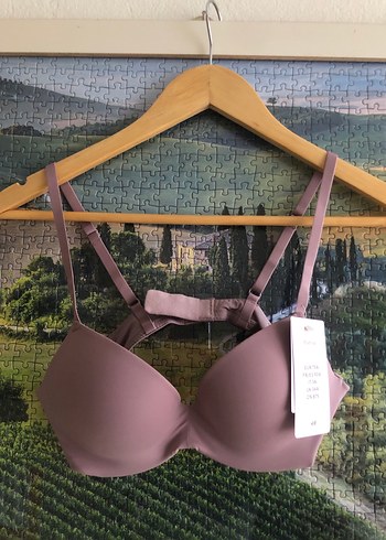 Mikrofiber Push-Up 75A Sütyen Antik Gül Rengi - Görsel 5