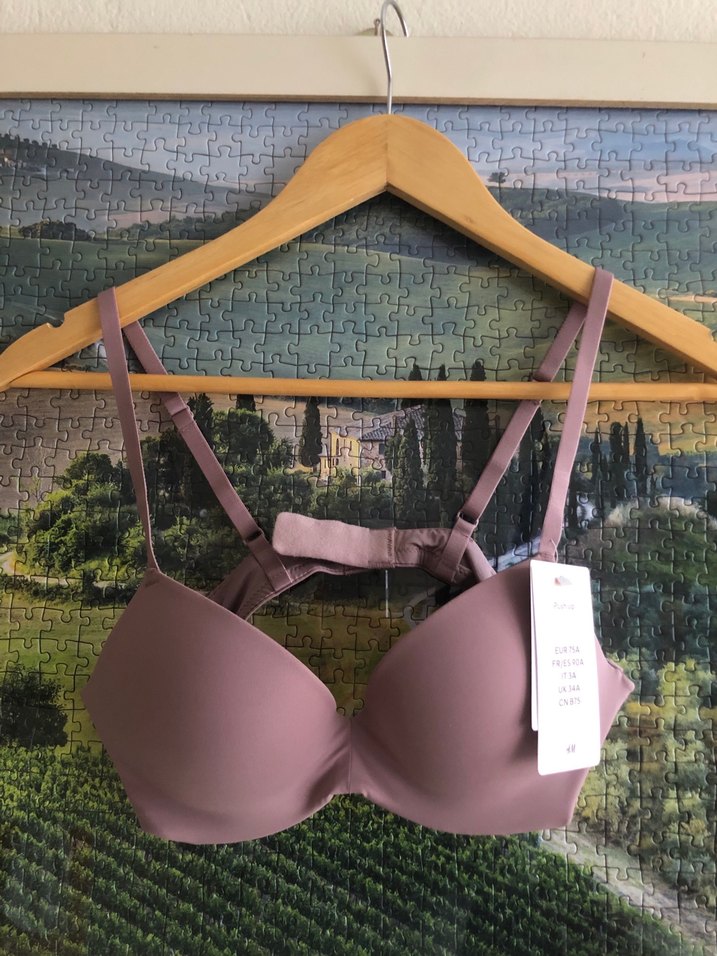 Mikrofiber Push-Up 75A Sütyen Antik Gül Rengi - Görsel 5