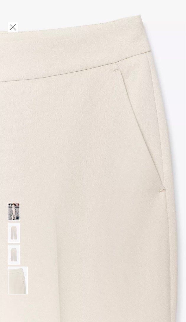 Zara Yüksek Bel Çan Paça Kumaş Pantolon - Görsel 5